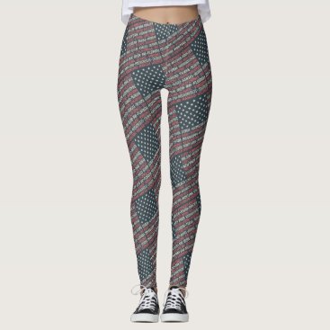 Vintage Faded American Flag State Names Words Art Leggings Vintage Faded American Flag State Names Words Art Leggings