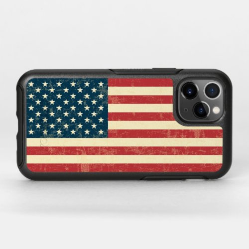 Vintage Faded American Flag USA OtterBox Symmetry iPhone 11 Pro Case
