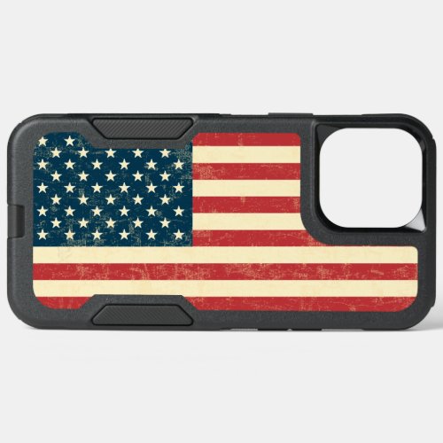 Vintage Faded American Flag USA iPhone 13 Pro Max Case