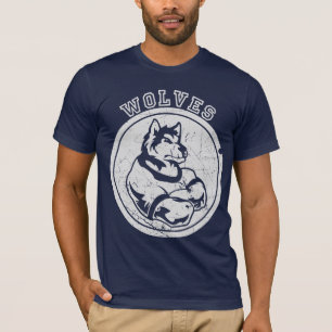 Vintage Faded Wolf Mascot T-Shirt