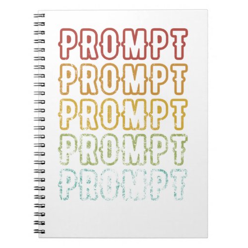 Vintage Fading Prompt Artwork Notebook