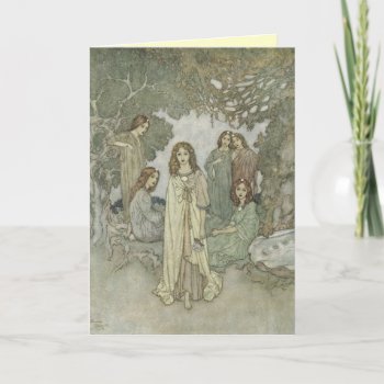 Vintage Faerie Greeting Card by golden_oldies at Zazzle