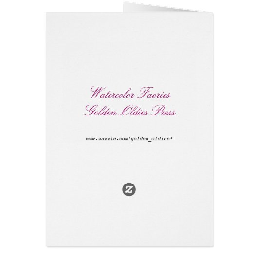 Vintage Faeries - All Occation Cards (Back)