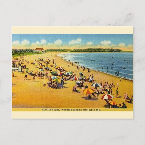 Vintage Fairfield Beach Connecticut Postcard