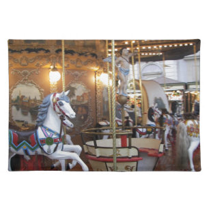 Vintage Fairground Carousel Cloth Placemat