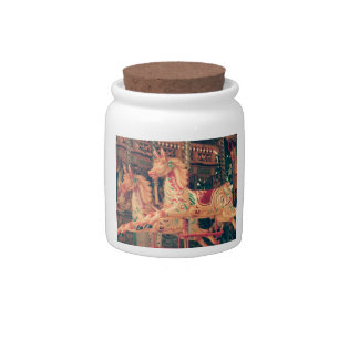 Vintage Fairground Carousel Horses Candy Jar