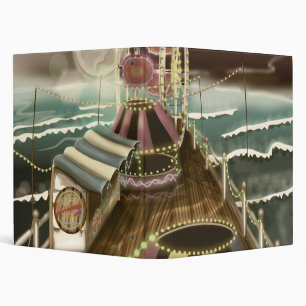 Vintage Fairground seaside Peer 3 Ring Binder