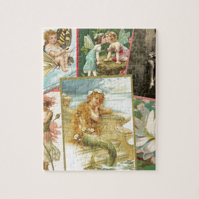 Vintage Fairies and Mermaids Jigsaw Puzzle (Vertical)