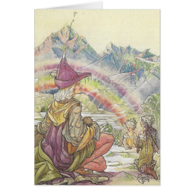 Vintage - Fairies and Rainbow, (Front)
