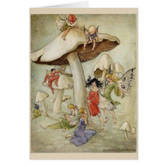 Vintage - Fairies and Toadstools, Cards (Front)