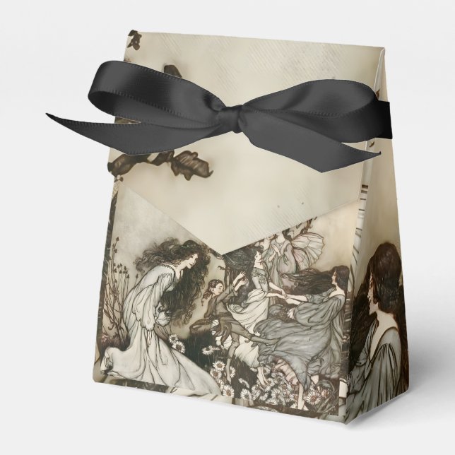Vintage Fairies Arthur Rackham Art Favour Box (Front Side)