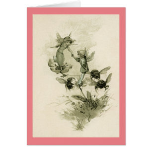 Vintage Fairies Birthday Card