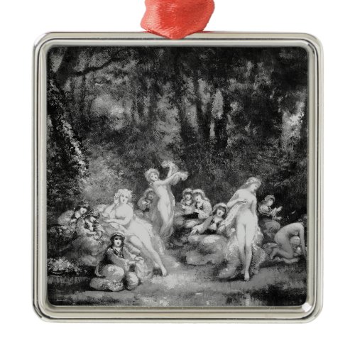 Vintage Fairies In The Woods Fairycore Metal Ornament
