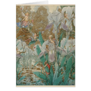 Vintage - Fairies & Irises by a Stream, Cards