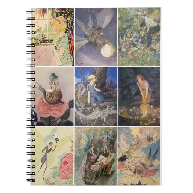 Vintage Fairy Art Illustrations Notebook (Front)
