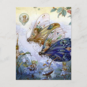 Vintage Fairy Aviators Postcard