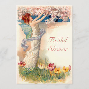 Vintage Fairy Blossom Bridal Shower Invitation