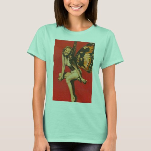 Vintage Fairy Camouflage T_shirt