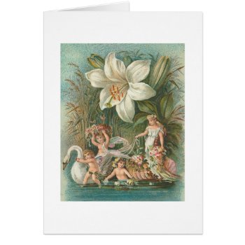 Vintage Fairy Card by vintagecreations at Zazzle