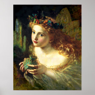 Vintage Fairy Girl by Sophie Gengembre Anderson Poster
