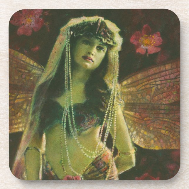 Vintage Fairy Nymph Coaster (Front)