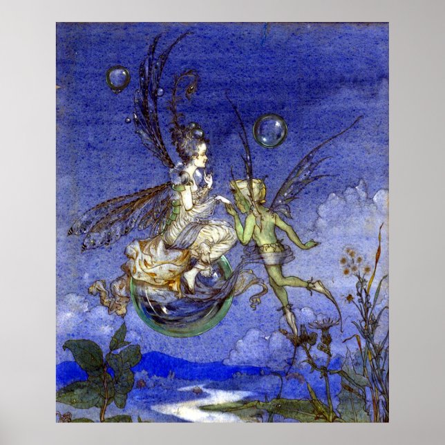 Vintage Fairy on a Bubble Poster (Front)