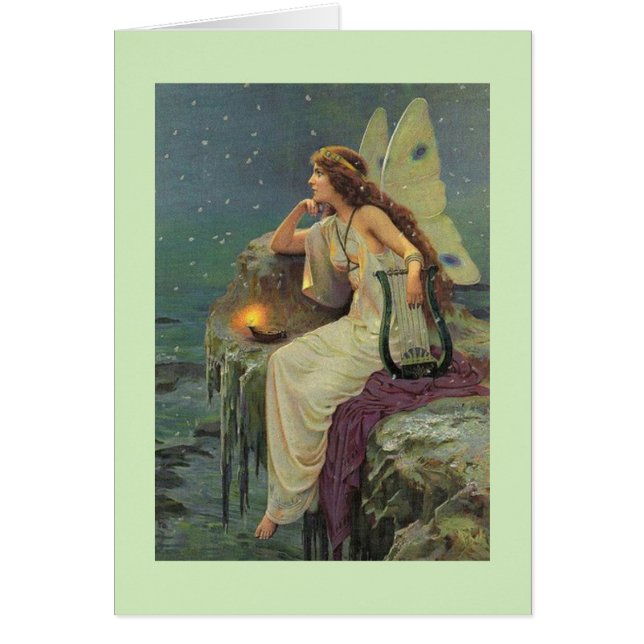 Vintage - Fairy Overlooking the Night Sea, Cards (Front)