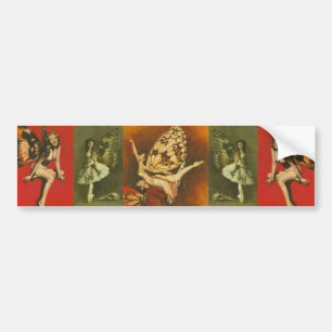 Vintage Fairy pin-ups Bumper Sticker