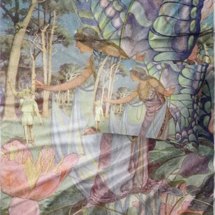 Vintage Fairy Sherpa Blanket