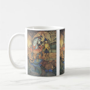 Vintage Fairy Tale, A Brave Knight and Dragon Coffee Mug
