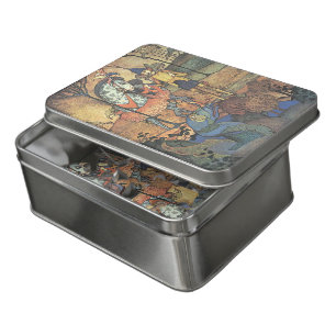 Vintage Fairy Tale, A Brave Knight and Dragon Jigsaw Puzzle