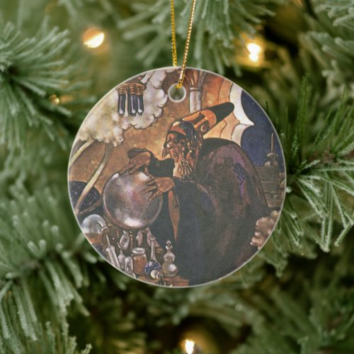Vintage Fairy Tale, Aladdin and the Magic Lamp Ceramic Ornament