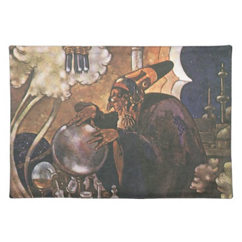 Vintage Fairy Tale Aladdin and the Magic Lamp Cloth Placemat