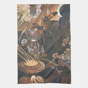 Vintage Fairy Tale, Aladdin and the Magic Lamp Kitchen Towel