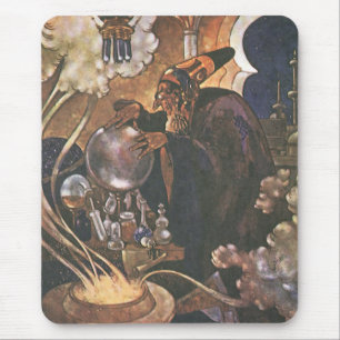 Vintage Fairy Tale, Aladdin and the Magic Lamp Mouse Pad