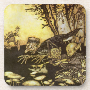 Vintage Fairy Tale, Band of Workmen by Rackham Drink Coaster