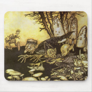 Vintage Fairy Tale, Band of Workmen by Rackham Mouse Pad
