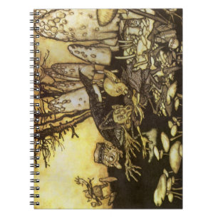 Vintage Fairy Tale, Band of Workmen by Rackham Notebook