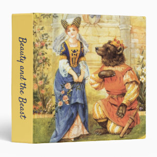 Vintage Fairy Tale, Beauty and the Beast 3 Ring Binder