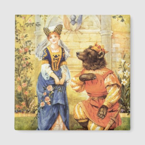 Vintage Fairy Tale Beauty and the Beast Magnet