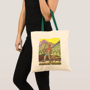 Vintage Fairy Tale, Boy and the North Wind, Hauman Tote Bag
