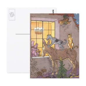 Vintage Fairy Tale, Bremen Town Musicians, Hauman Postcard