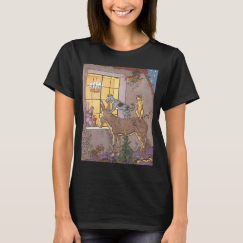 Vintage Fairy Tale Bremen Town Musicians Hauman T_Shirt