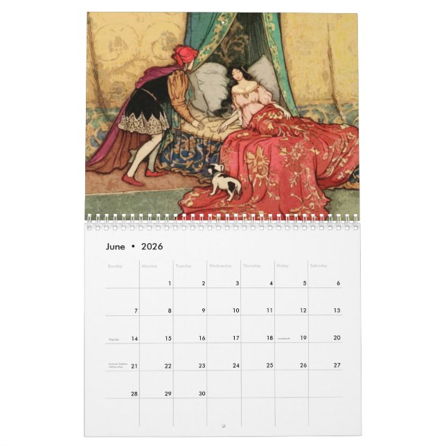 Vintage Fairy Tale Calendar (Jun 2026)