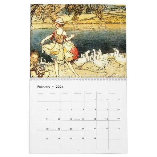 Vintage Fairy Tale Calendar Zazzle