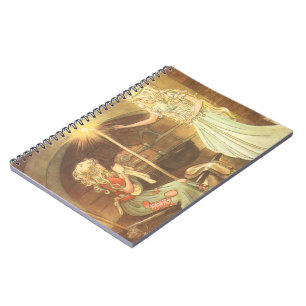 Vintage Fairy Tale, Cinderella and Fairy Godmother Notebook