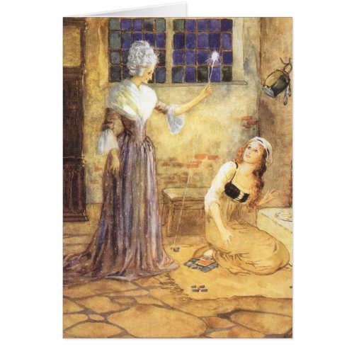 Vintage Fairy Tale Cinderella with Fairy Godmother