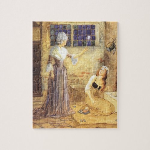 Vintage Fairy Tale Cinderella with Fairy Godmother Jigsaw Puzzle