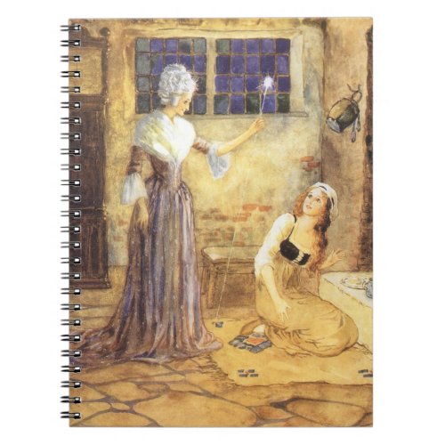 Vintage Fairy Tale Cinderella with Fairy Godmother Notebook