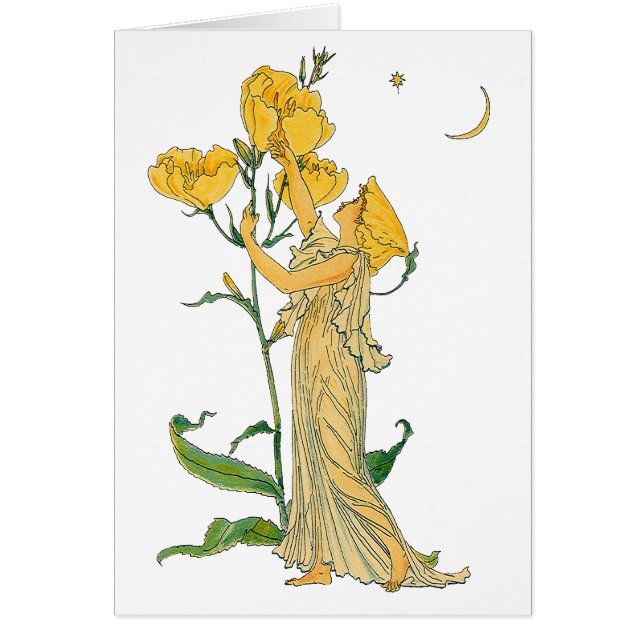 Vintage Fairy Tale, Evening Primrose, Walter Crane Cards (Front)